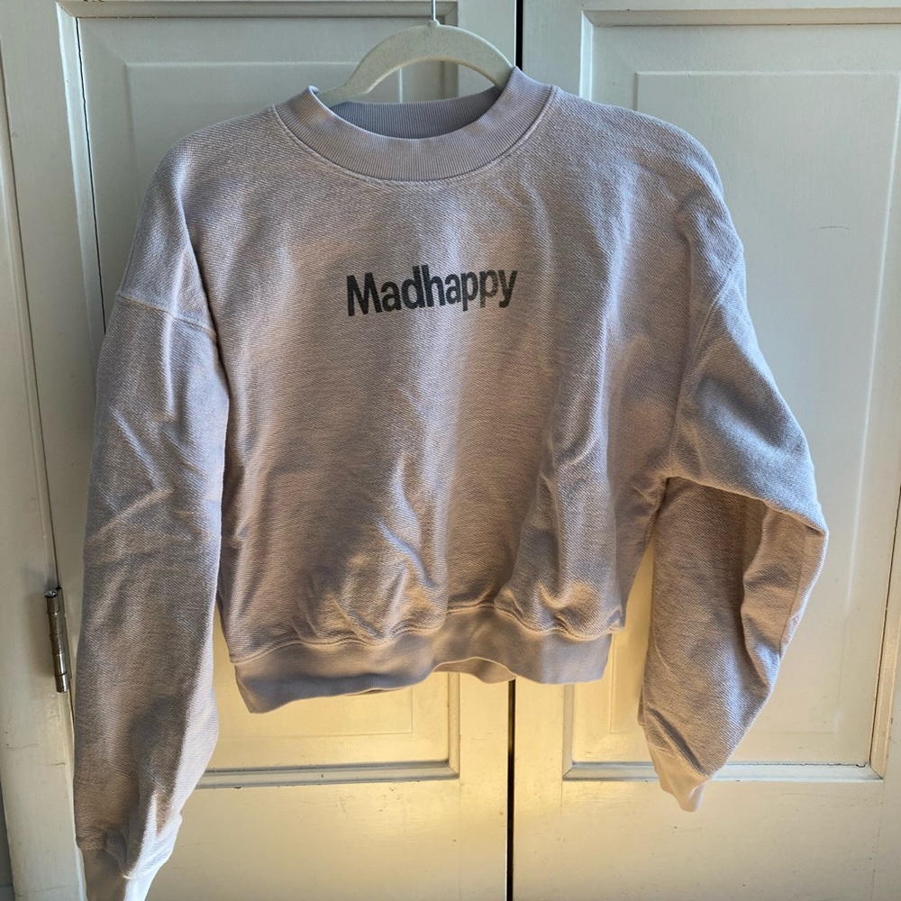 Madhappy cropped classic sweatshirt, grey size S